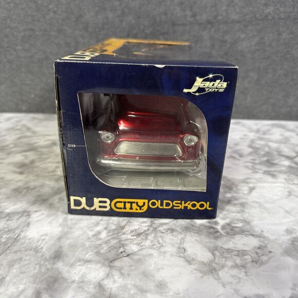 1/24 Jada Toys Dub City Old Skool 1955 Chevy Stepside Red Diecast Metal - Picture 5 of 6